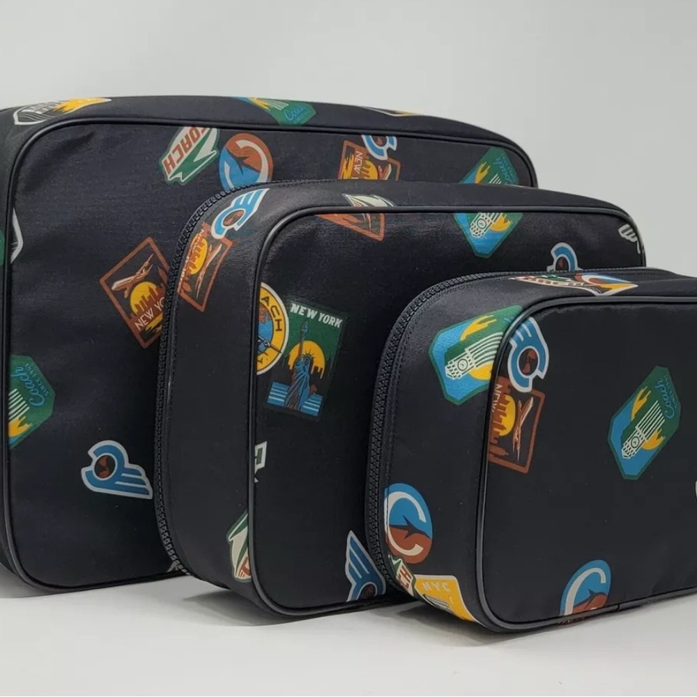 Coach New York Themed Packing Cubes Set of 3